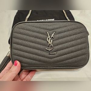Saint Laurent Mini Lou Camera Bag in Ashphalt/grey